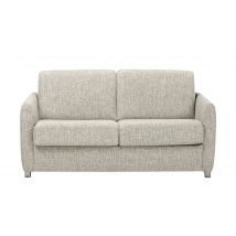 Betty Schlafsofa mit Faltbettfunktion beige - Webstoff Betty