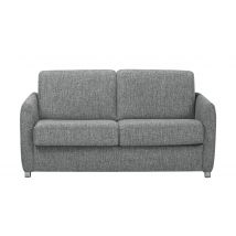 Betty Schlafsofa mit Faltbettfunktion hellgrau - Webstoff Betty