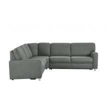 smart Ecksofa grau - Webstoff Valencia