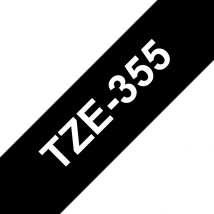 Brother TZE-355 DirectLabel white on black Laminat 24mm x 8m for Broth
