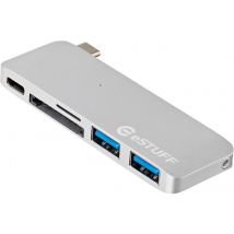 eSTUFF ES84121-SILVER laptop dock/port replicator USB 3.2 Gen 1 (3.1 G