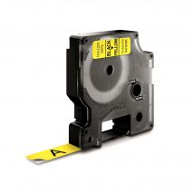 Dymo 45018/S0720580 DirectLabel-etikettes black on yellow 12mm x 7m fo