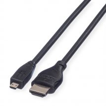 ROLINE HDMI High Speed Cable + Ethernet. A - D. M/M 2 m
