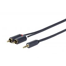 Vivolink PROMJRCA12 audio cable 12 m 3.5mm 2 x RCA Black