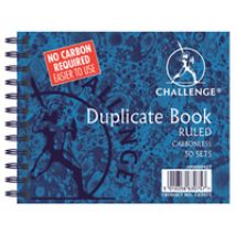 Challenge Duplicate Book Carbonless Wirebound Ruled 105x130mm (Pack 5)
