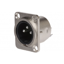 Maplin 3 Pole Nickel XLR Chassis Plug