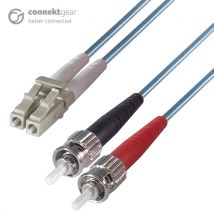 connektgear 2m Duplex Fibre Optic Multi-Mode Cable OM3 50/125 Micron L