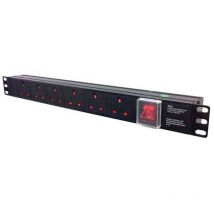 FDL 6 WAY PDU 13A SOCKETS TO 13A PLUG + SURGE PROTECTOR
