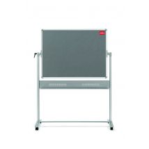 Nobo Mobile Combination Board Magnetic Steel Whiteboard/Grey Felt Noti