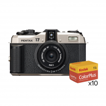Pentax 17 Film Camera - Dark Silver - Camera + 10x 36 Exposure 35mm Fi