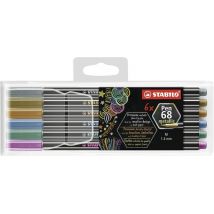 STABILO 6806/8-11-01 felt pen Medium Copper. Gold. Metallic blue. Meta