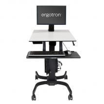 Ergotron WorkFit-C. Single LD Sit-Stand Workstation Black. Grey Multim