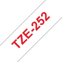 Brother TZE-252 DirectLabel red on white Laminat 24mm x 8m for Brother