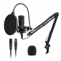 ProSound XLR Microphone with Boom Arm Kit Professional Cardioid Polar