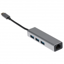 Maplin USB-C Multiport Hub 3x USB-A 1x Gigabit RJ45 V3.0