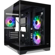 TECWARE VXN Evo mATX PC Case. Dual-Chamber Glass Design. 3 x ARGB Fans
