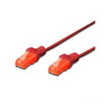 FDL SLIM 0.5M CAT. 6 UTP LSZH PATCH CABLE - RED (SNAGPROOF)