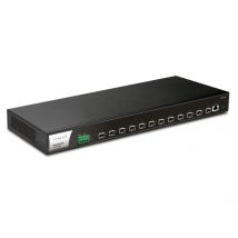 Draytek 12 x 10Gbps SFP+ ports. Layer 2+ managed switch