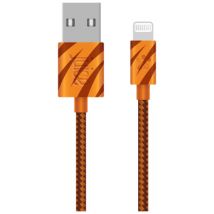 Juice JUI-ANI-CABLE-TYPEC-2M-BRD-TIG lightning cable Black. Orange