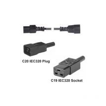 FDL 3M IEC C20 PLUG TO IEC C19 SOCKET POWER EXTENSION CABLE
