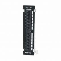 Intellinet Patch Panel. Cat5e. Wall-mount. UTP. 12-Port. Black