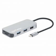 Manhattan USB-C Dock/Hub with Card Reader. Ports (x6): Ethernet. HDMI.