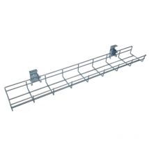 POWERDATA 800MM DESK WIRE BASKET INC. MODESTY PANEL &amp; BRACKET