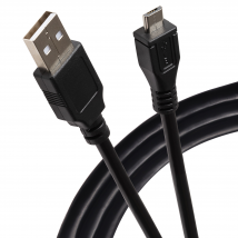 Maplin USB-A 2.0 to Micro USB-B Male Cable - Black - 3m