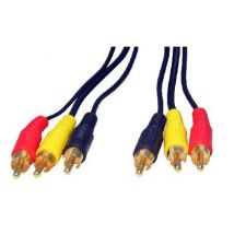 Cables Direct 2RR3-01 audio cable 1.2 m 3 x RCA Multicolour