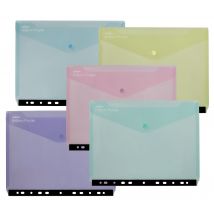 Snopake GRS Reborn Polyfile RingBinder Wallet A4 Pastel Asstd- 5 Files