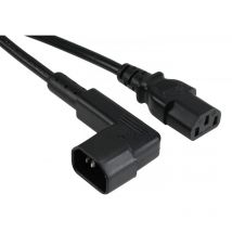 FDL 2M IEC MAINS EXT. CABLE - C13 SKT. TO RIGHT ANGLED C14 PLUG