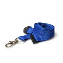 Digital ID 20mm Recycled Mid Blue Lanyards with Flat Breakaway and Met