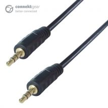 connektgear 5m 3.5mm Stereo Jack Audio Cable - Male to Male - Gold Con