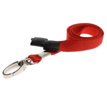 Digital ID 10mm Recycled Plain Red Lanyards with Metal Lobster Clip (P