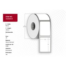Capture 35000454 printer label White