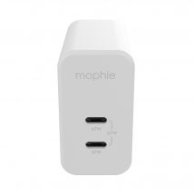 mophie Accessories-Wall Adapter-USB-C-PD-DUAL-67W-GAN-White-AU(2xUSBC)