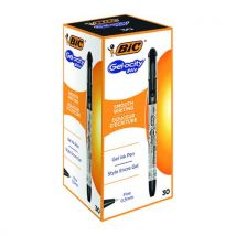 BIC Gel-ocity Stic Gel Rollerball Pen 0.5mm Line Black (Pack 30) - CEL