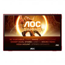 AOC 16G3 portable TV/monitor Portable monitor Black. Red 39.6 cm (15.6