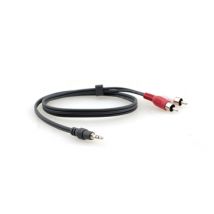 Kramer Electronics 3.5mm - 2 RCA. 4.6m audio cable Black. Red. White