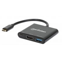 Manhattan USB-C Dock/Hub. Ports (x3): HDMI. USB-A and USB-C. With Powe