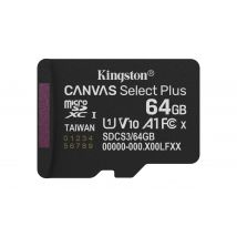 Kingston Technology 64GB micSDXC Canvas Select Plus Gen3 100R A1 Singl