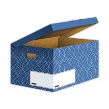 Bankers Box Decor Flip Top Box - Urban Slate Blue Pack of 5