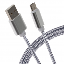 Maplin USB-C to USB-A Cable Braided 15W 3m