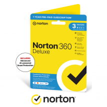 Norton 360 Deluxe Internet Security with VPN 3 Devices 12 Month Subscr