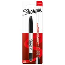 Sharpie Permanent Marker Pack of 12 Single Black Twin Tip Permanent Ma
