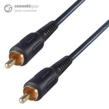 connektgear 2m RCA/Phono Audio/Video Cable - Male to Male - Gold Conne