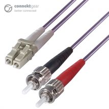 connektgear 3m Duplex Fibre Optic Multi-Mode Cable OM4 50/125 Micron L