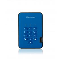 iStorage diskAshur² HDD 2TB Blue | Secure Portable Hard Drive |AES-XTS
