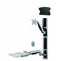 Amer Mounts AMR1AWSV1 monitor mount / stand 61 cm (24&quot;) Black, Si