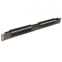 Lindy 19&#039; CAT6 1U 16 Port RJ-45 Patch Panel. Unshielded. Black